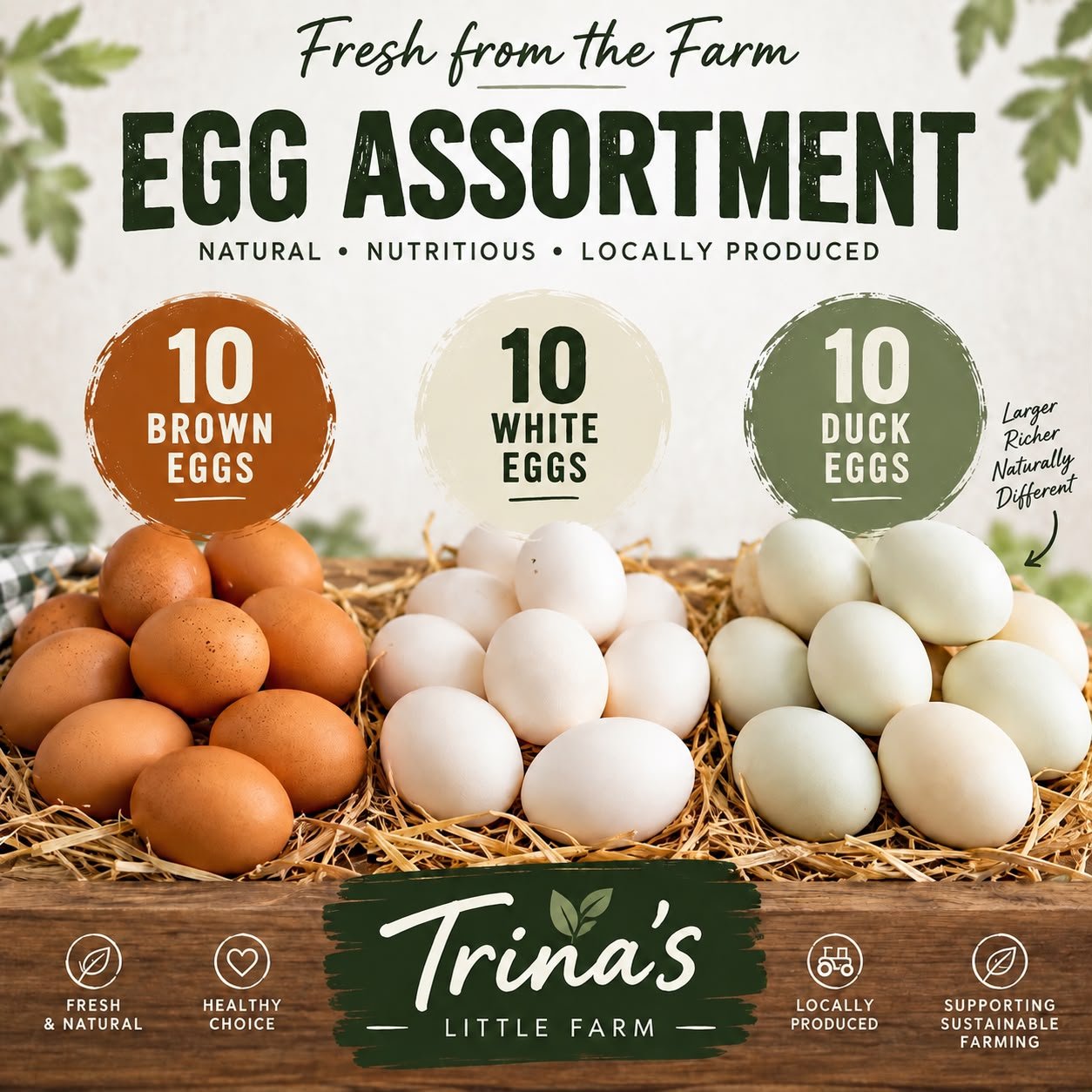Chicken and Duck Eggs Selection Box